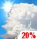 Isolated Thunderstorms. Chance for Measurable Precipitation 20%