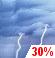 Chance Thunderstorms Chance for Measurable Precipitation 30%